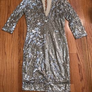 TFNC London plunging neckline all sequin dress!